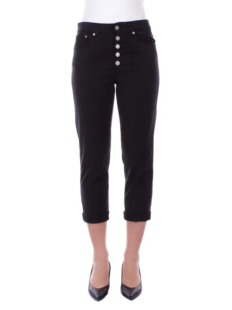 Pantalone Donna DONDUP Nero Koons gioiello