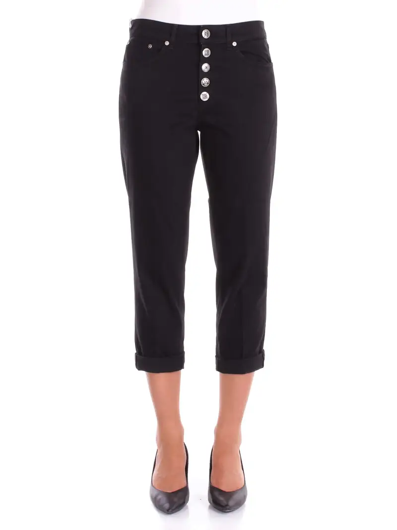 Pantalone Donna DONDUP Nero Pantalone koons bott gioiello