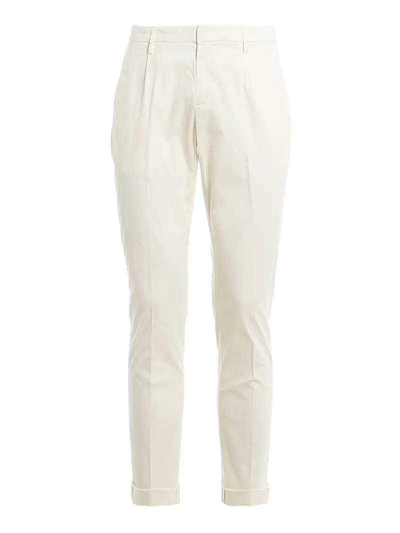 Pantalone Gaubert in cotone stretch bianco