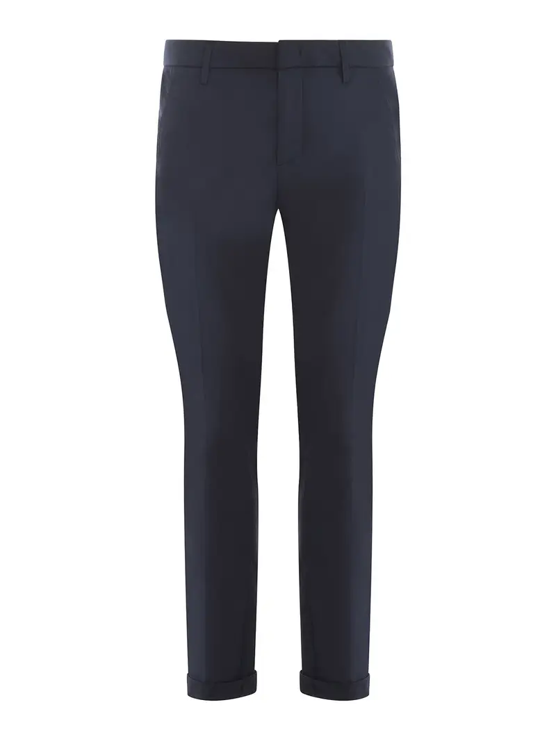 Pantalone plissettato con chiusura nascosta Blu