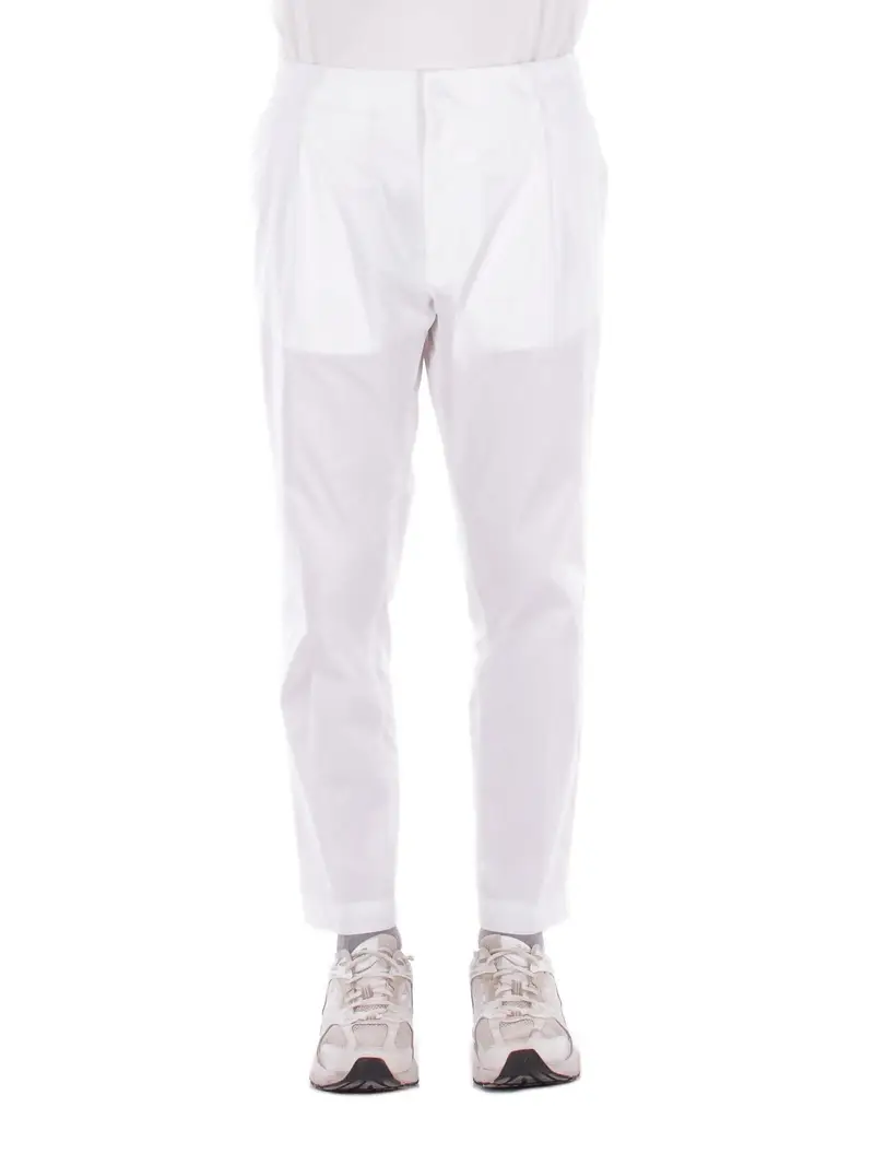 Pantalone Uomo DONDUP Bianco Pantalone carrot chino ben