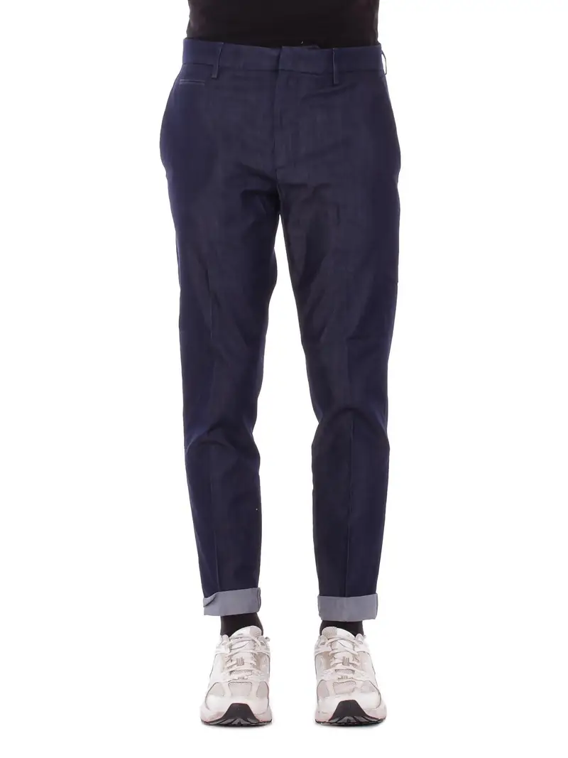 Pantalone Uomo DONDUP Blu denim Pantalone carrot chino joe