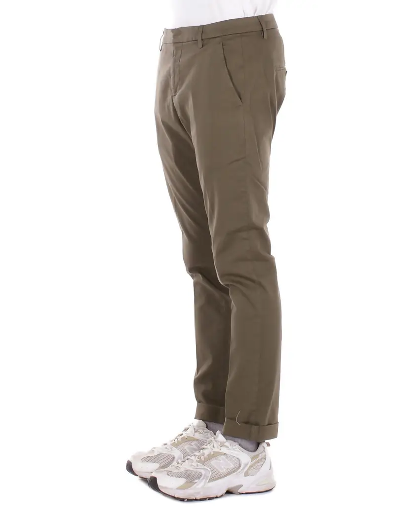 Pantalone Uomo DONDUP Verde militare Pantalone slim chino gaubert i miniatura 2