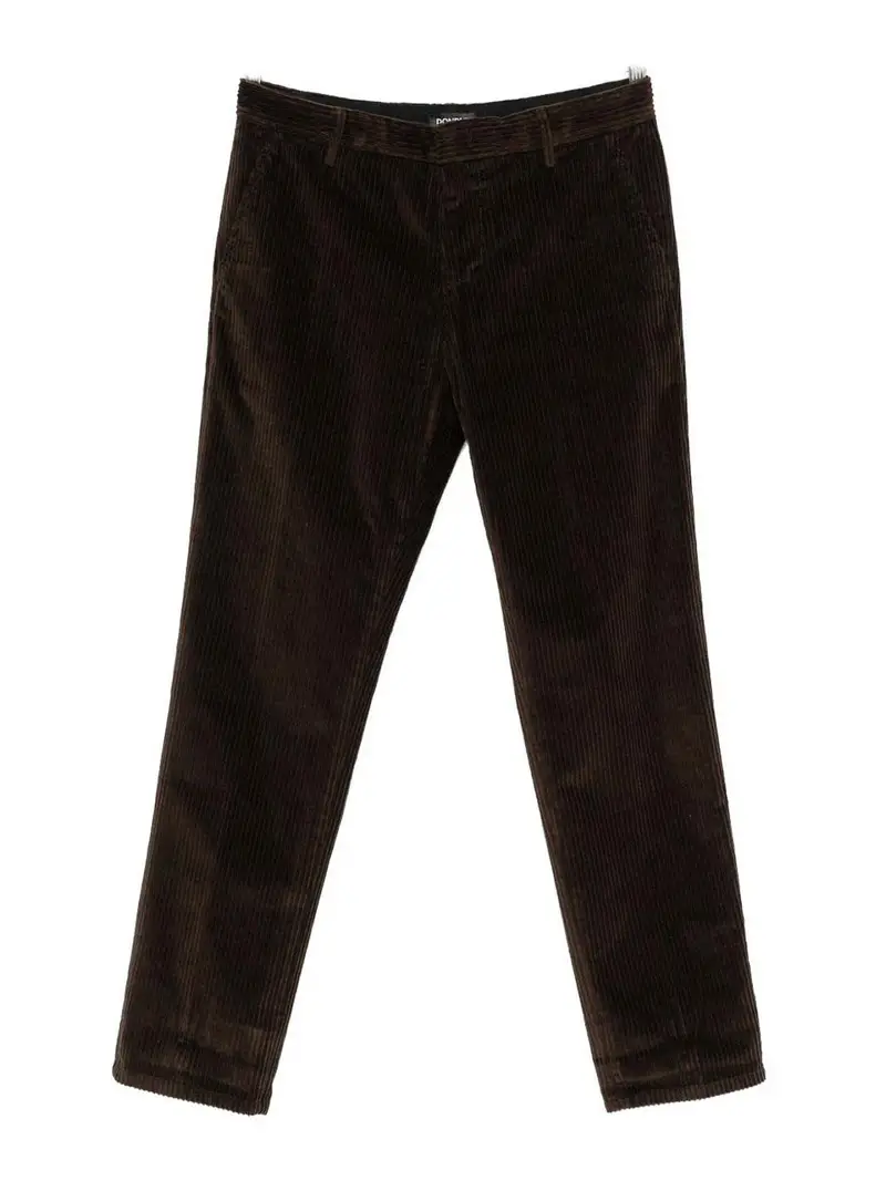 Pantaloni A Coste Marrone