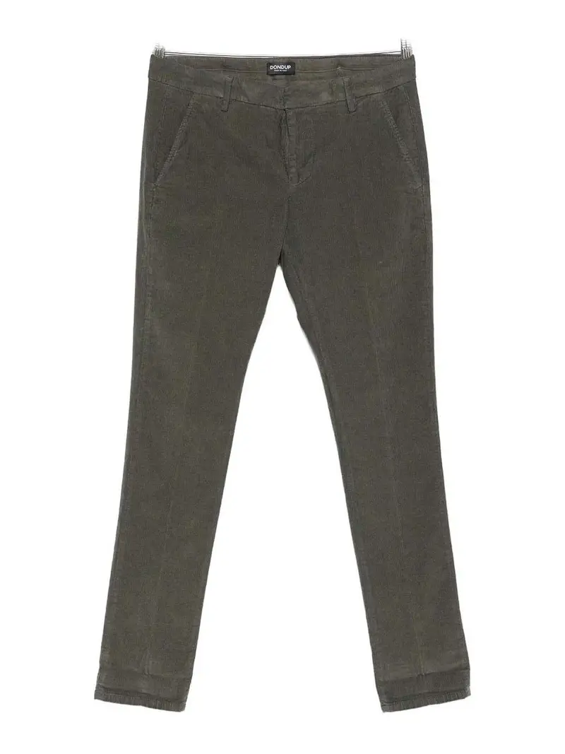 Pantaloni A Coste Verde