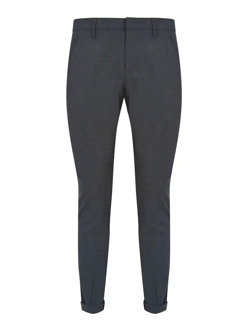 Pantaloni di gaubert in tela di lana Grigio Scuro