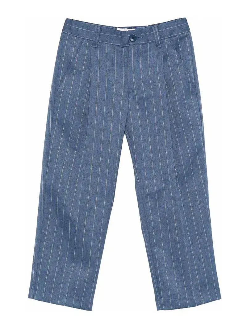 Pantaloni Gessati Blu