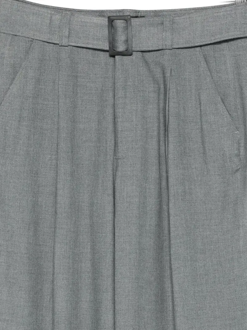 Pantaloni grigi con cintura Grigio miniatura 3