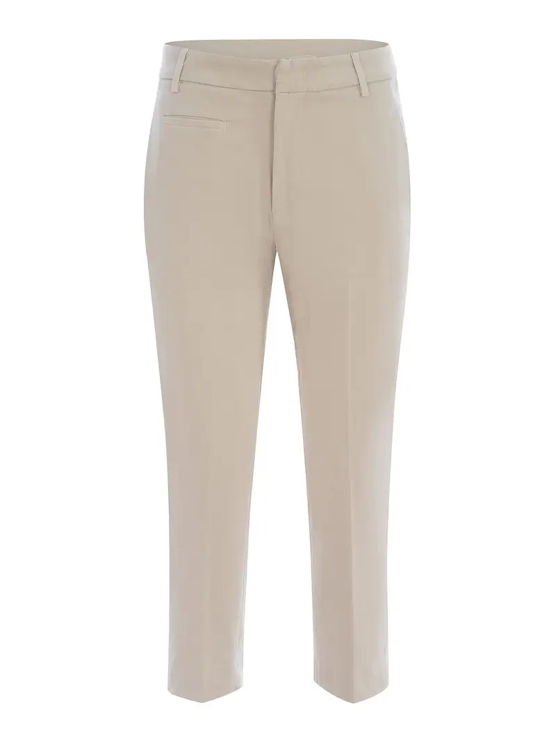 Pantaloni in gabardina stretch Beige