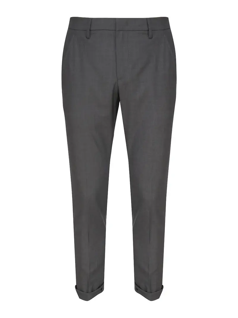 Pantaloni In Lana Vergine Grigio