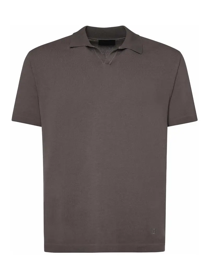 Polo in cotone Tortora