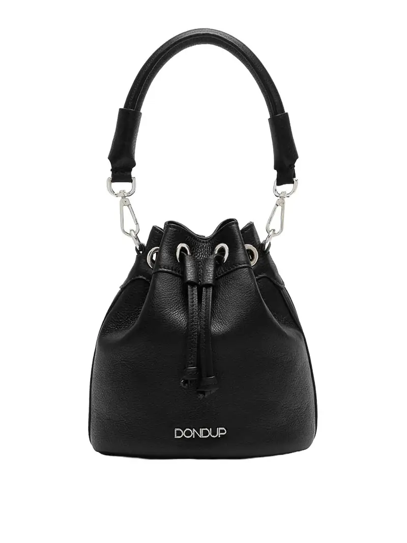 Secchio in pelle granata Nero