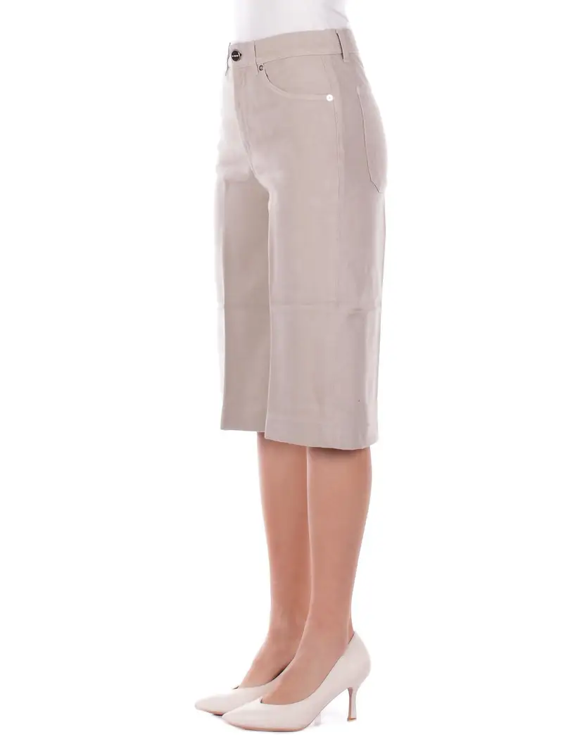 Shorts Donna DONDUP Beige Shorts regular delfine in bull miniatura 2