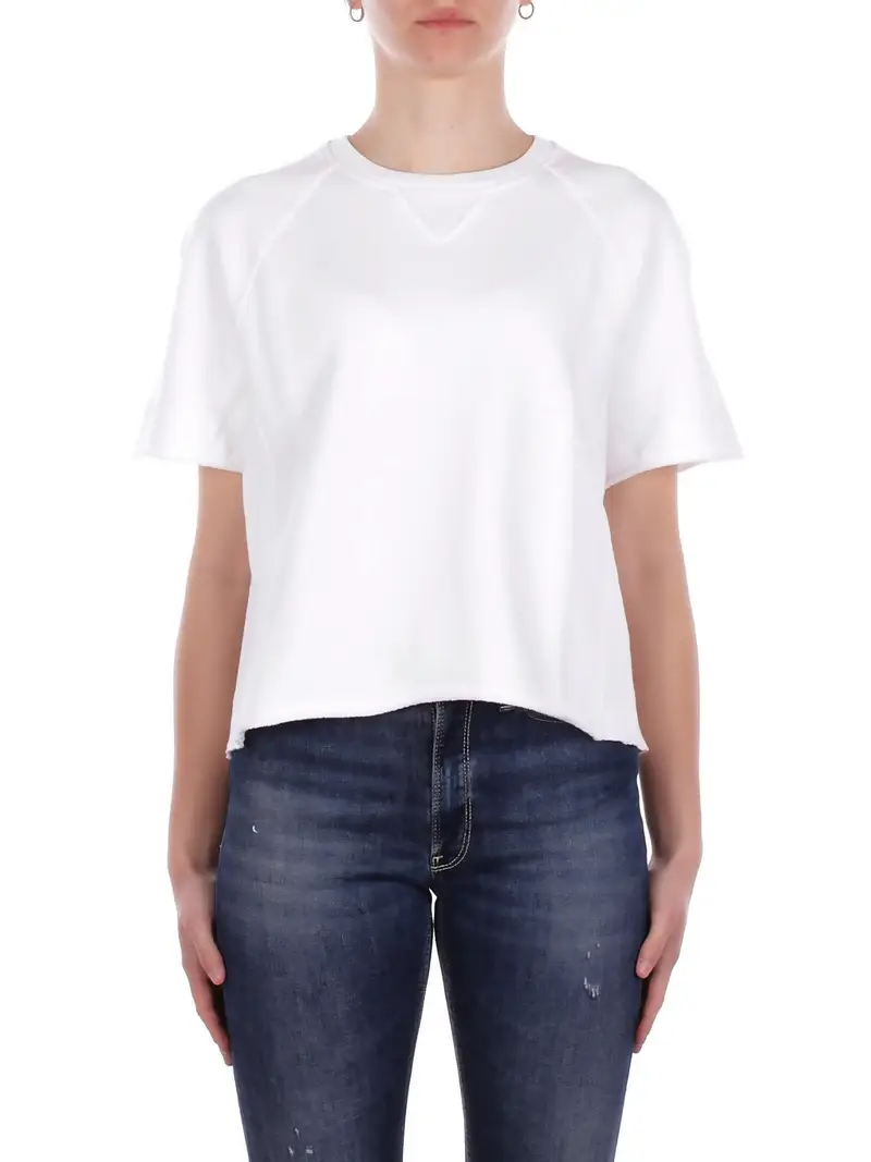 T-shirt Donna DONDUP Bianco T-shirt regular in felpa