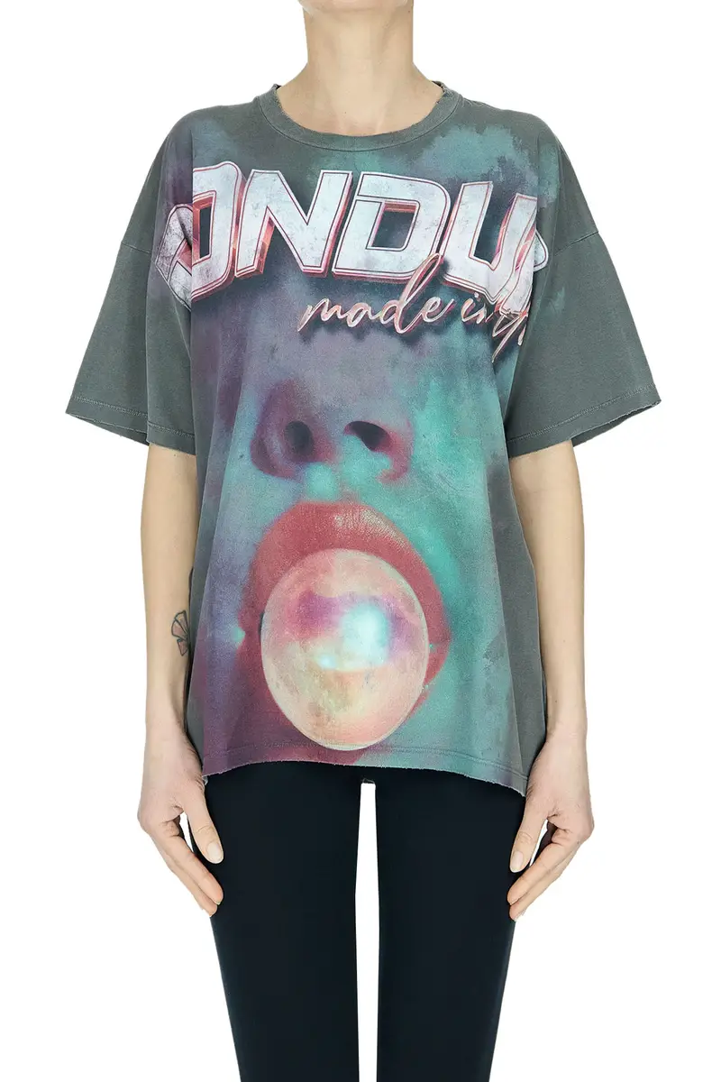 T-shirt oversize stampata