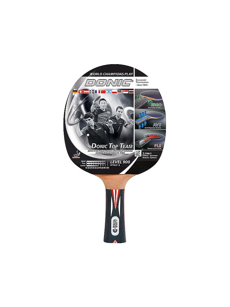 Racchetta da tennis tavolo Top Team 900 nero