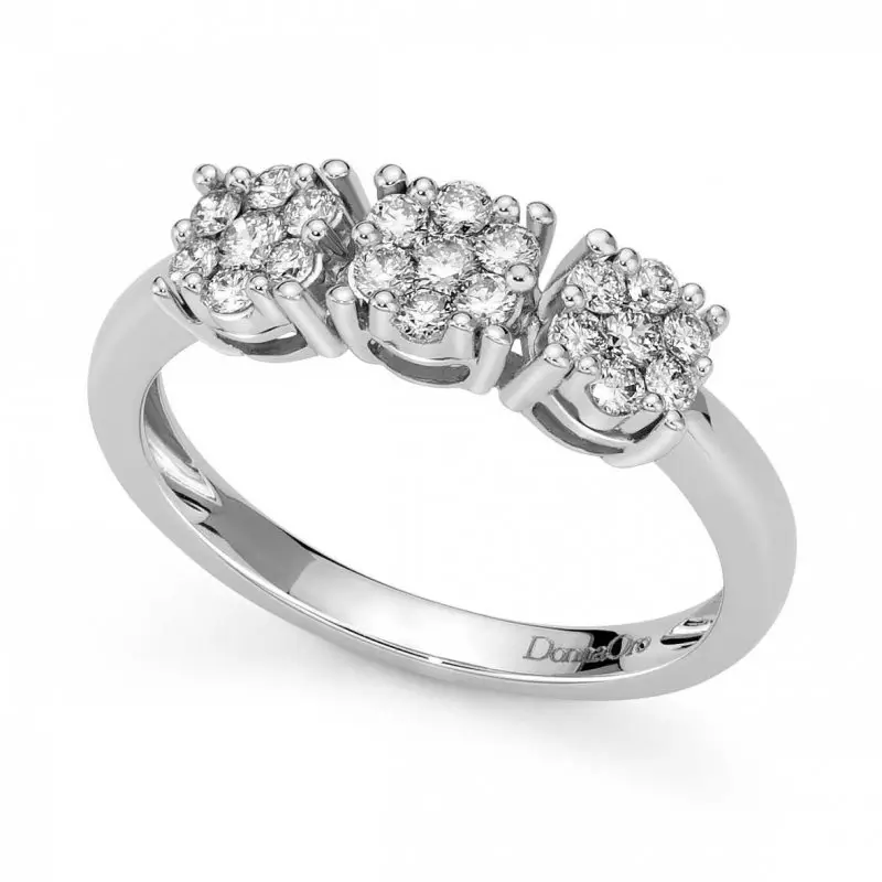 Anello Trilogy Fiocchi Con Diamanti - Donna Oro