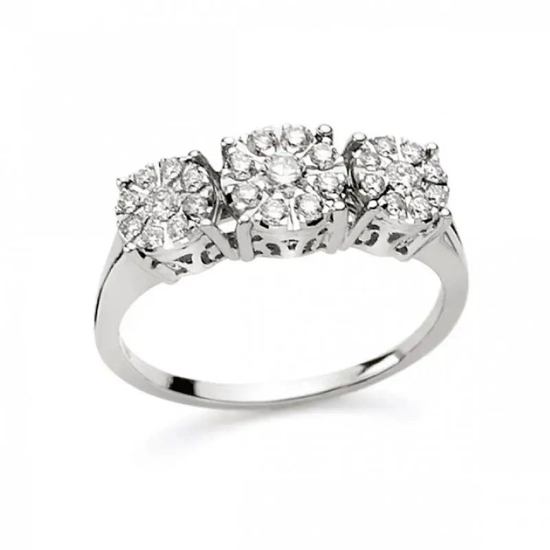 Anello Trilogy Fiocchi con diamanti