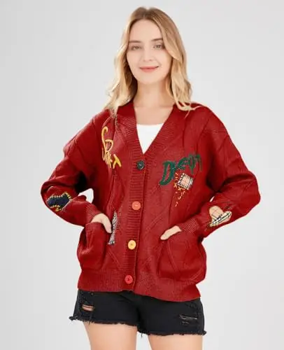 Ebossy Cardigan Rosso 3506597 miniatura 2