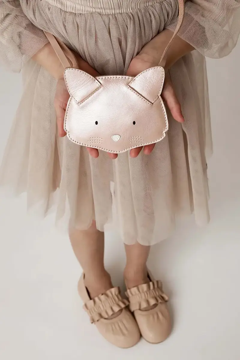 borsa in pelle per bambini Blinc Purse Cat Rosa