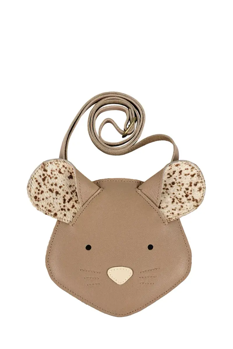 borsa in pelle per bambini Britta Exclusive Purse Mouse Beige miniatura 3