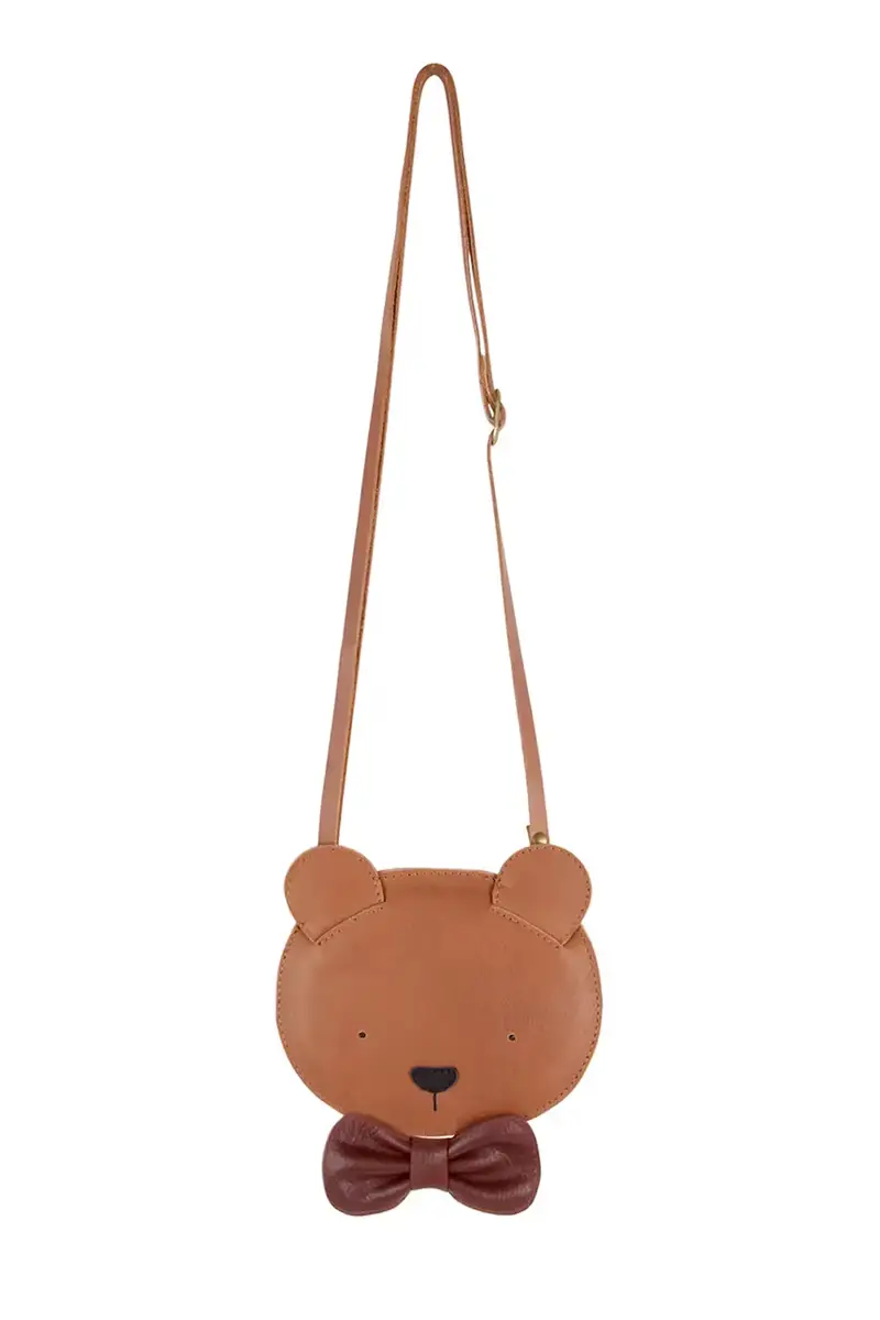 borsa in pelle per bambini Britta Exclusive Purse Winter Bear Marrone