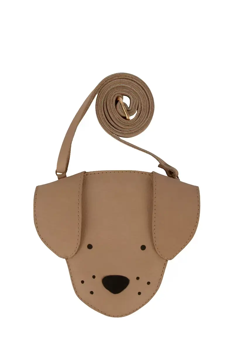borsa in pelle scamosciata per bambini Britta Classic Purse Dog Marrone miniatura 3