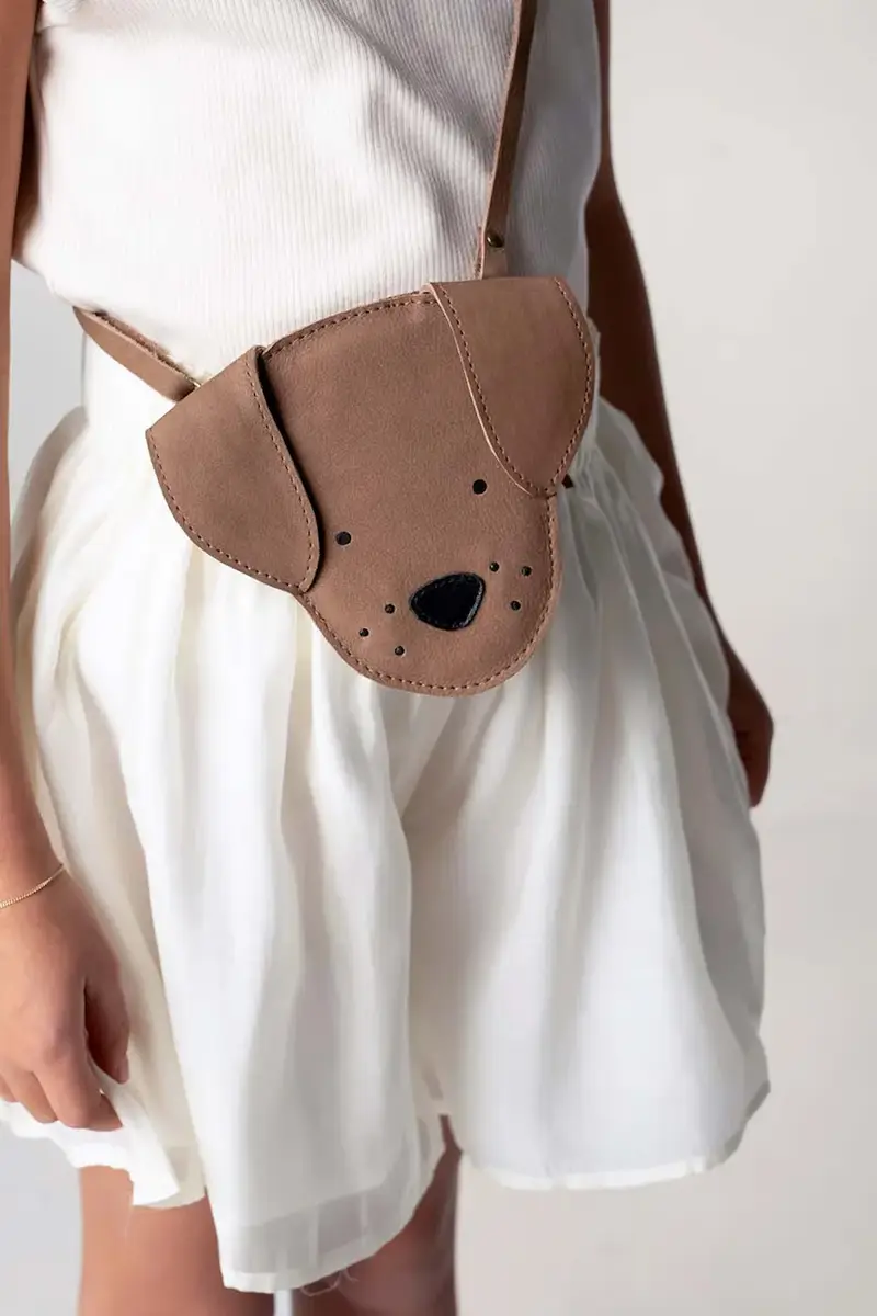 borsa in pelle scamosciata per bambini Britta Classic Purse Dog Marrone