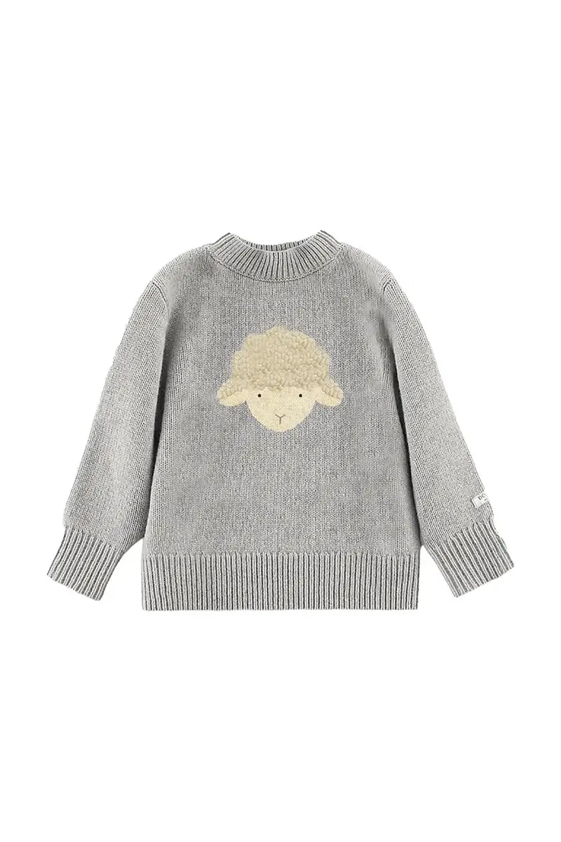 maglione in cotone bambini Denn Merino Wool Sweater Lammy colore grigio 4083504 miniatura 2
