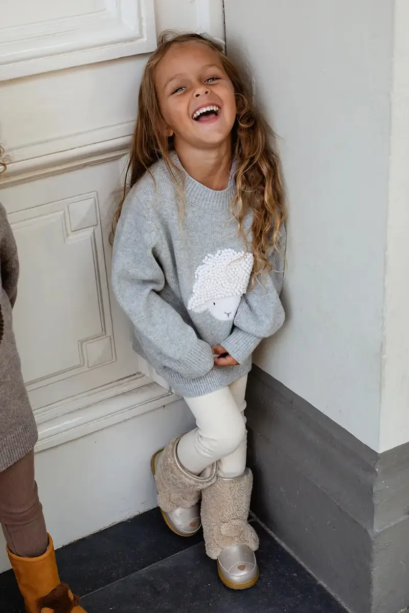 maglione in cotone bambini Denn Merino Wool Sweater Lammy colore grigio 4083504 miniatura 4