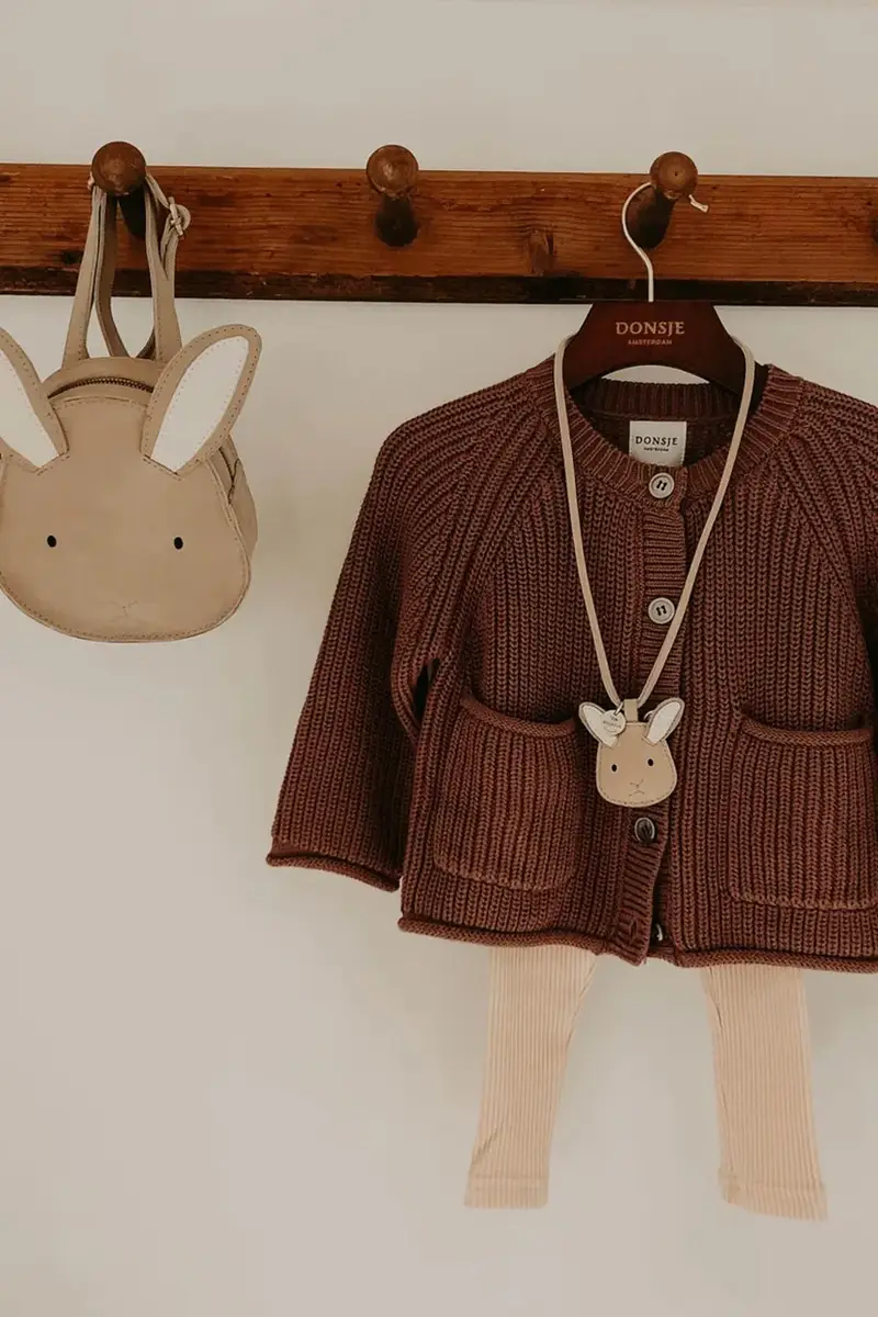 zaino in pelle bambino/a Kapi Classic Backpack Bunny Beige miniatura 4