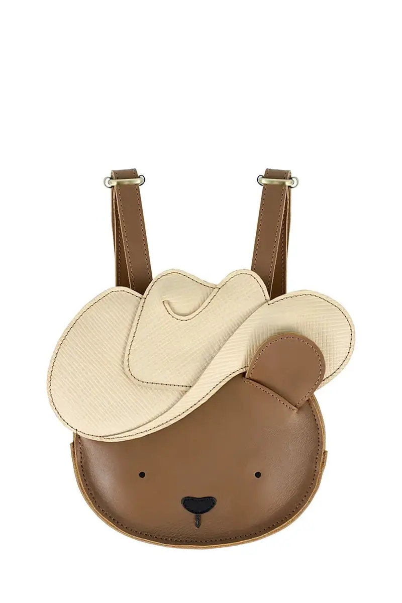 zaino in pelle bambino/a Stanzen Backpack Cowboy Bear Marrone miniatura 2