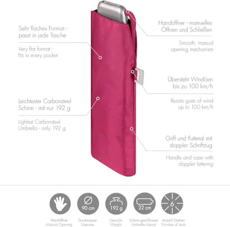 Doppler Ombrelli Argento 1991020 miniatura 2