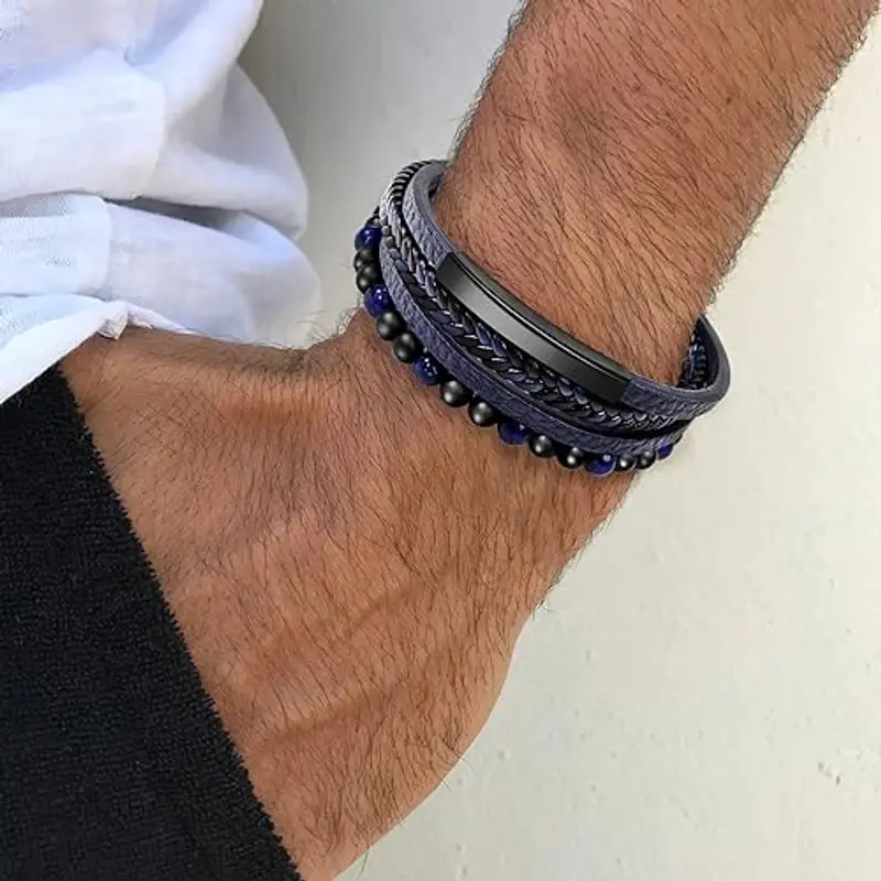 Dora Sicom Bracciali Uomo Blu 2264705 miniatura 2