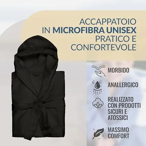 Dorian Home - Accappatoio Bambino Bambina in Microfibra Anallergico, Morbido, Leggero Salvaspazio Assorbente, Rapida miniatura 2