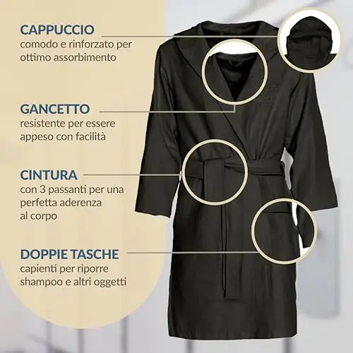 Dorian Home - Accappatoio Bambino Bambina in Microfibra Anallergico, Morbido, Leggero Salvaspazio Assorbente, Rapida miniatura 3