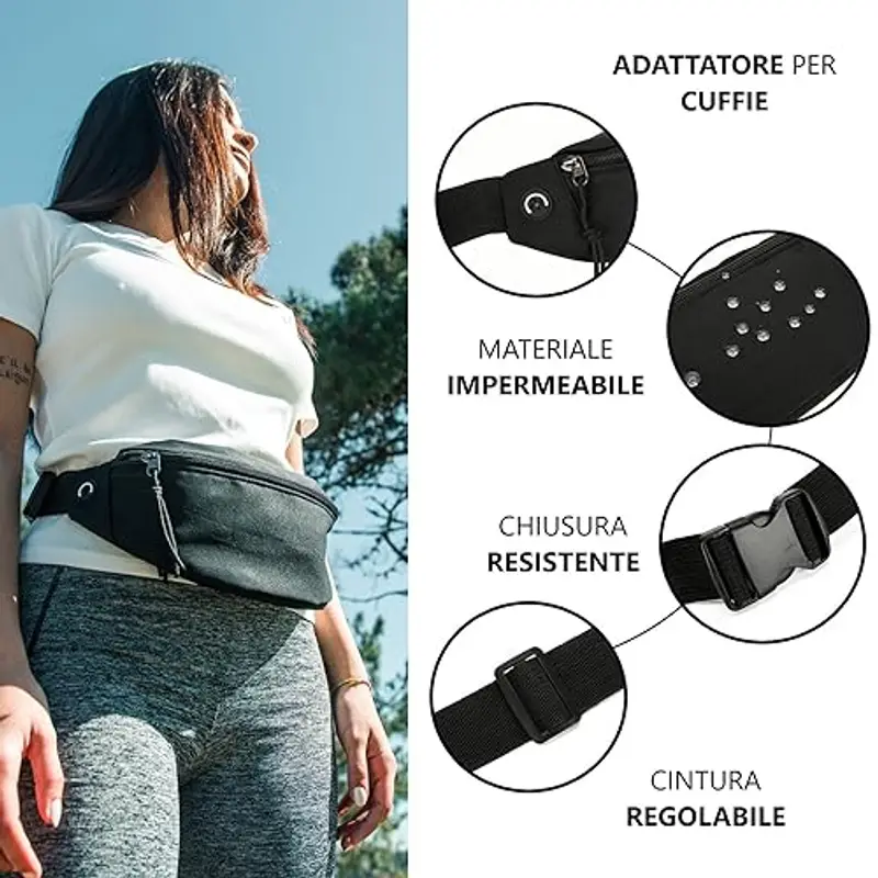 DORNNA Marsupio Uomo Nero 816829 miniatura 2