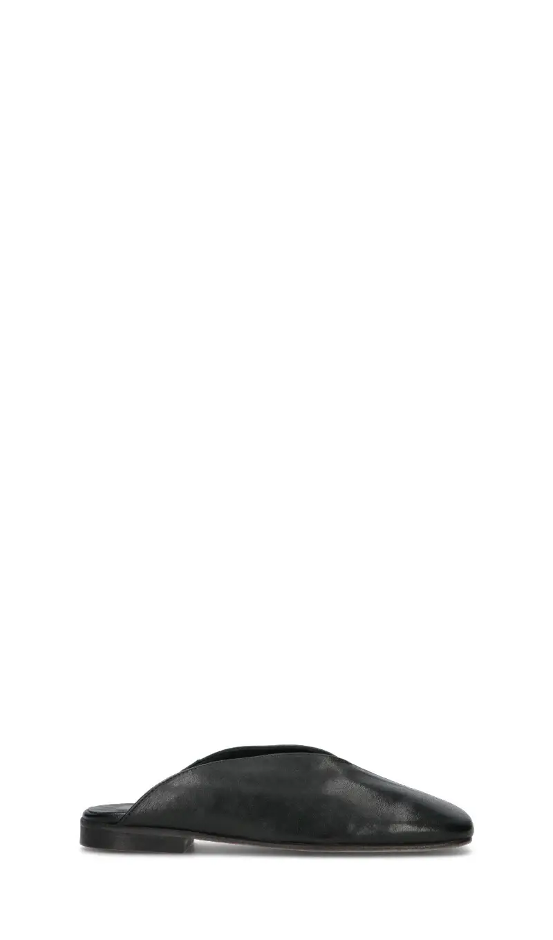 Sabot donna nero in pelle Vario