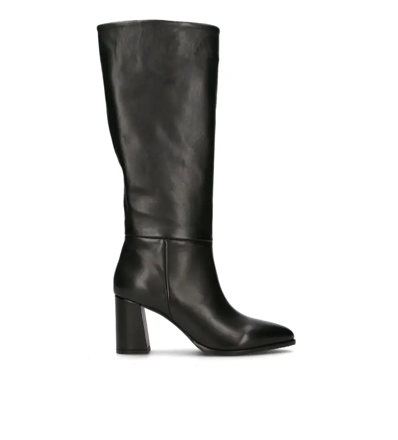 Stivale donna nero in pelle Vario