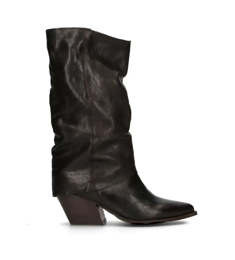 Stivale donna nero in pelle Vario