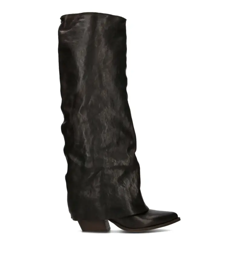 Stivale donna testa di moro in pelle Vario