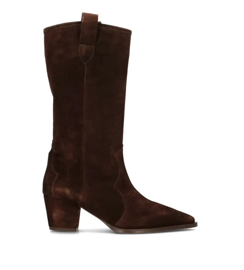 Stivale donna testa di moro in suede Vario