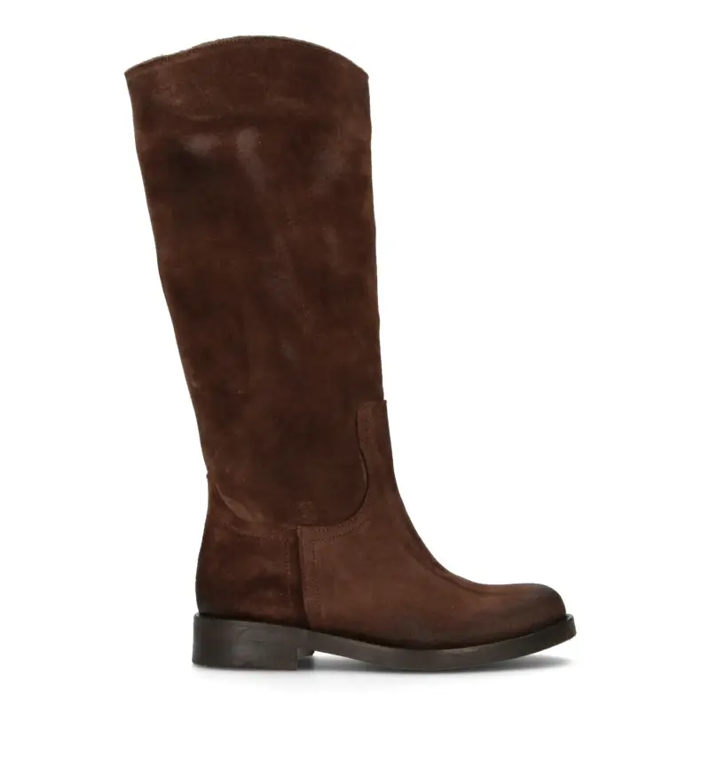 Stivale donna testa di moro in suede Vario