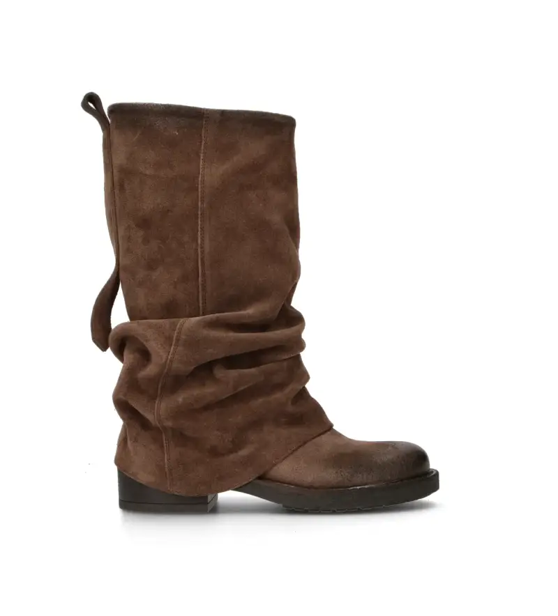 Stivale donna testa di moro in suede Vario