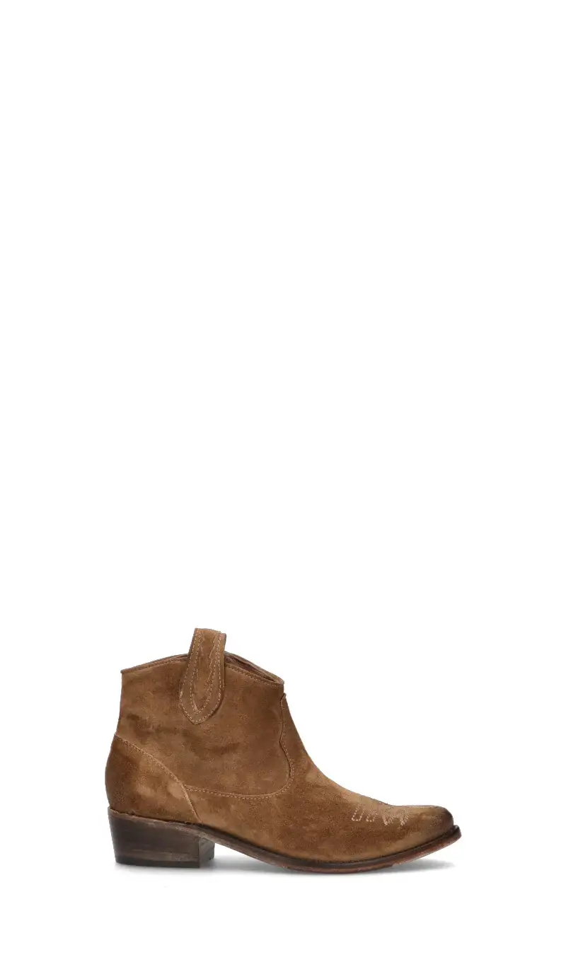 Tronchetto donna marrone in suede Vario