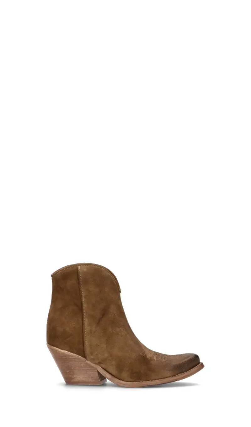 Tronchetto donna marrone in suede Vario