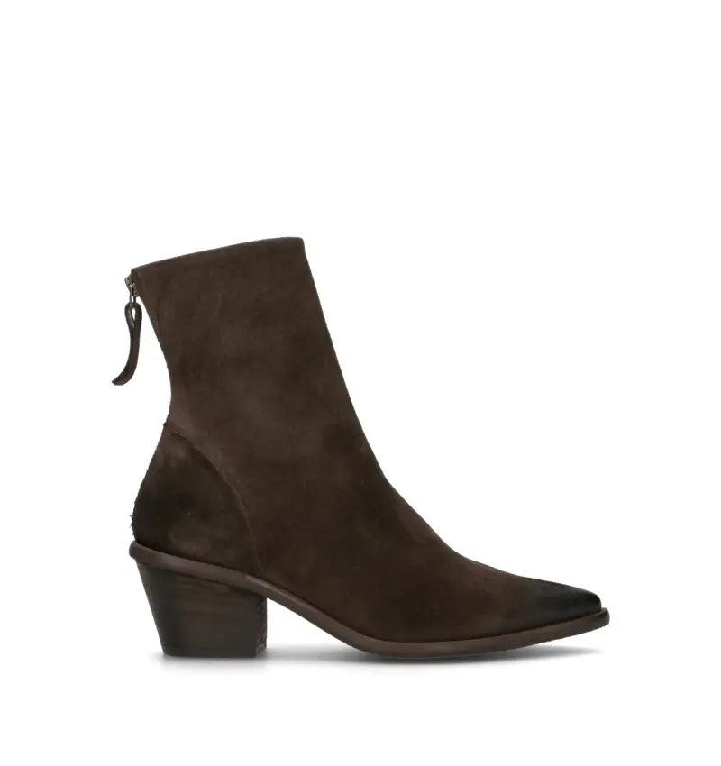 Tronchetto donna marrone in suede Vario