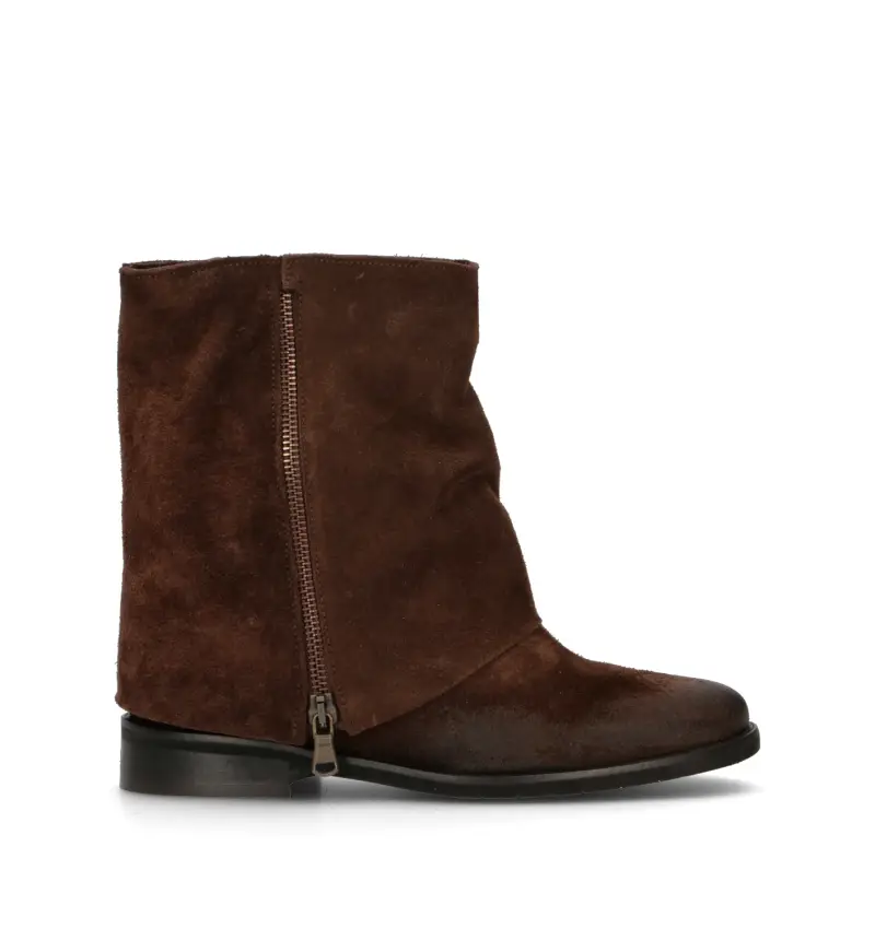 Tronchetto donna marrone in suede Vario