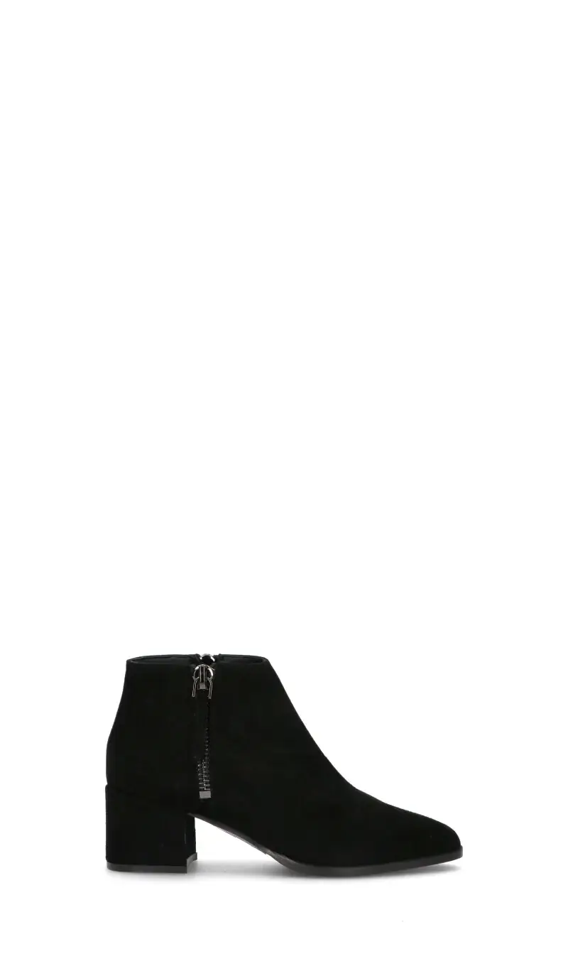 Tronchetto donna nero in suede Vario