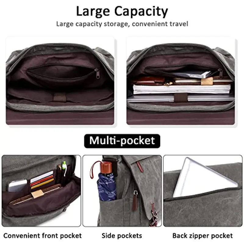 DORRISO Borsa a tracolla Uomo Grigio 816286 miniatura 3